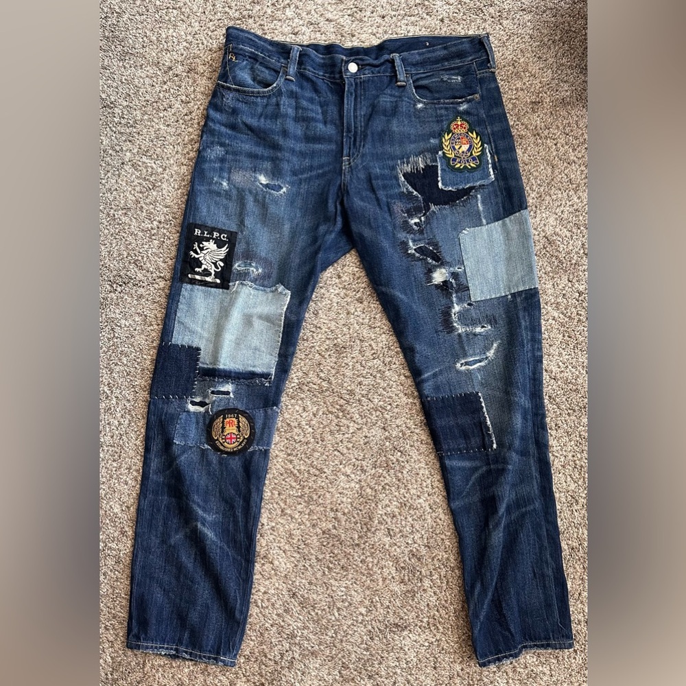 Polo Ralph Lauren Astor Slim Boyfriend Patchwork Jeans size 31